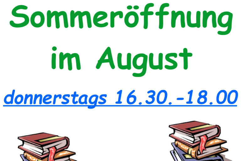 Bücherei Tennenbronn Sommeröffnung Bücherei Tennenbronn Sommeröffnung