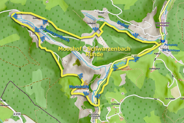 Karte Schwarzenbach Mooshof Runde Karte Schwarzenbach Mooshof Runde