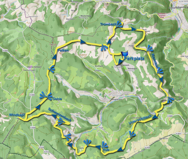 Karte Rund Um Tennenbronn