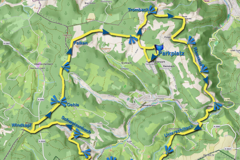 Karte Rund Um Tennenbronn