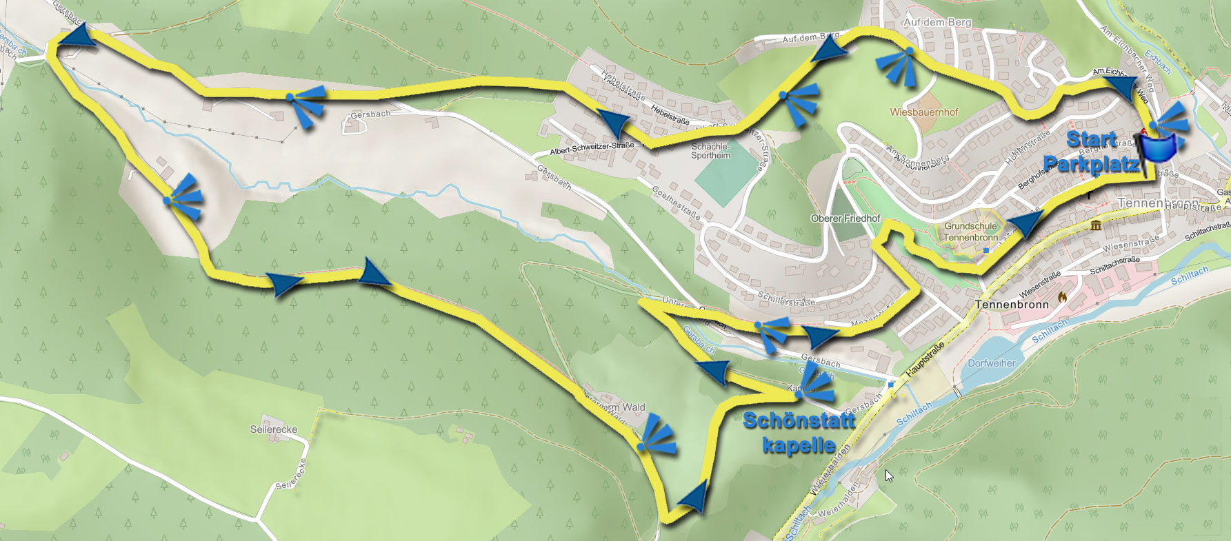 Karte kleine Gersbachrunde