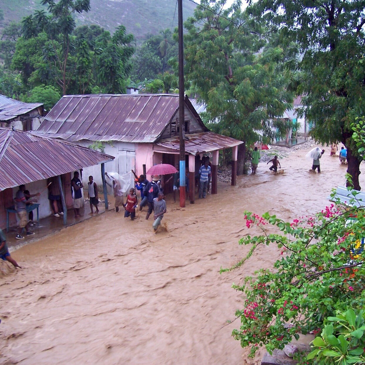 Ueberschwemmung in Port a Pi