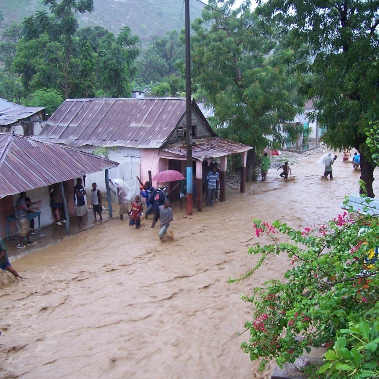 Überschwemmung in Port a Piment