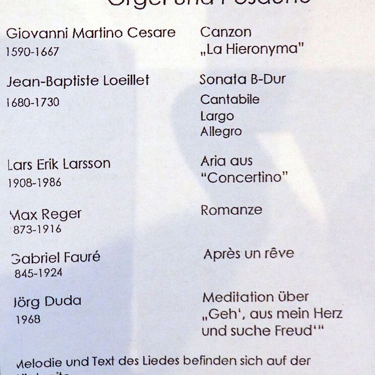 10 nach 10 Matinee Silvan Broghammer Posaune Wilm Geismann Orgel 6