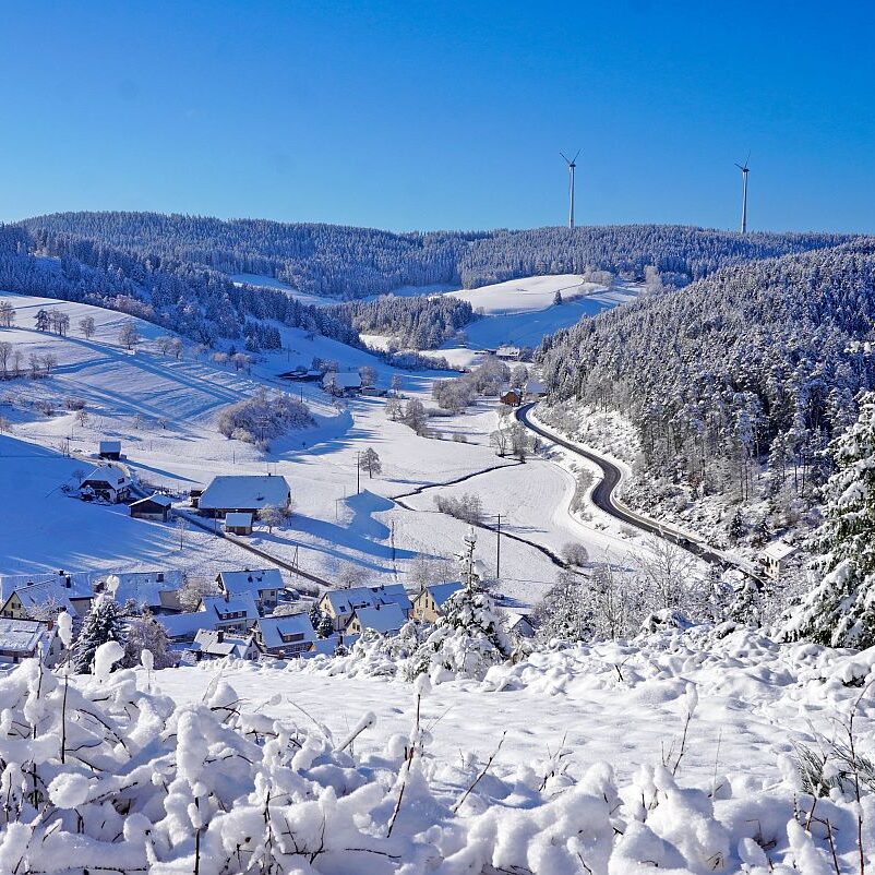 Schnee in Tennenbronn Mittelberg Hub Unterschiltach Mulpenbühl Altenburg 05