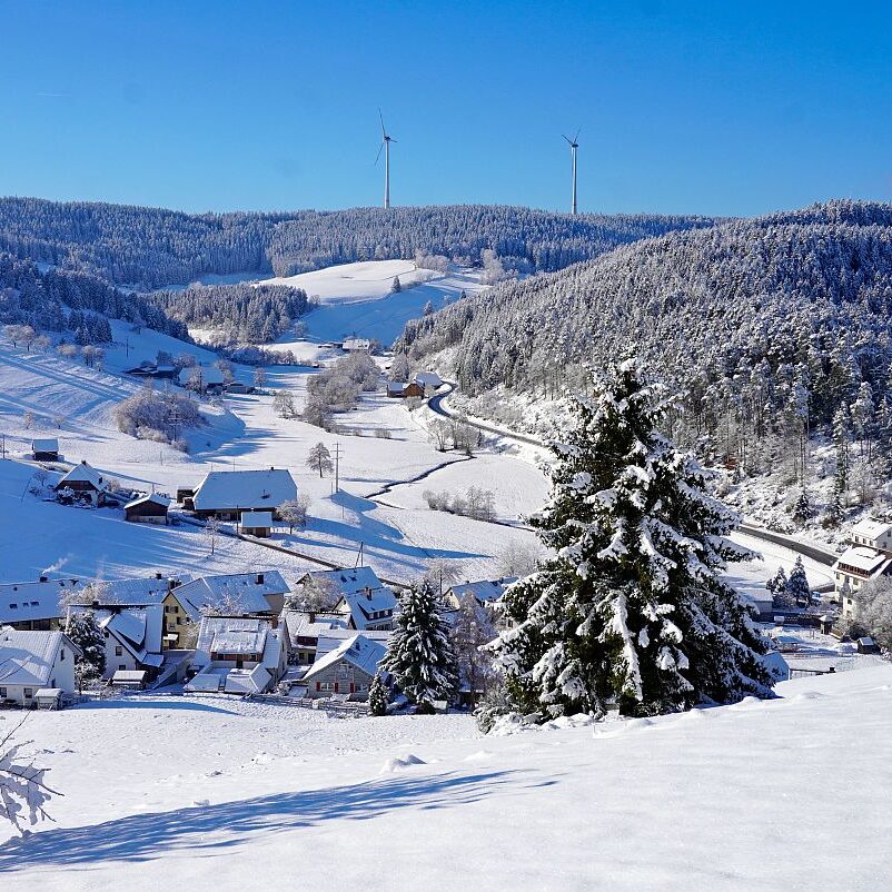 Schnee in Tennenbronn Mittelberg Hub Unterschiltach Mulpenbühl Altenburg 06